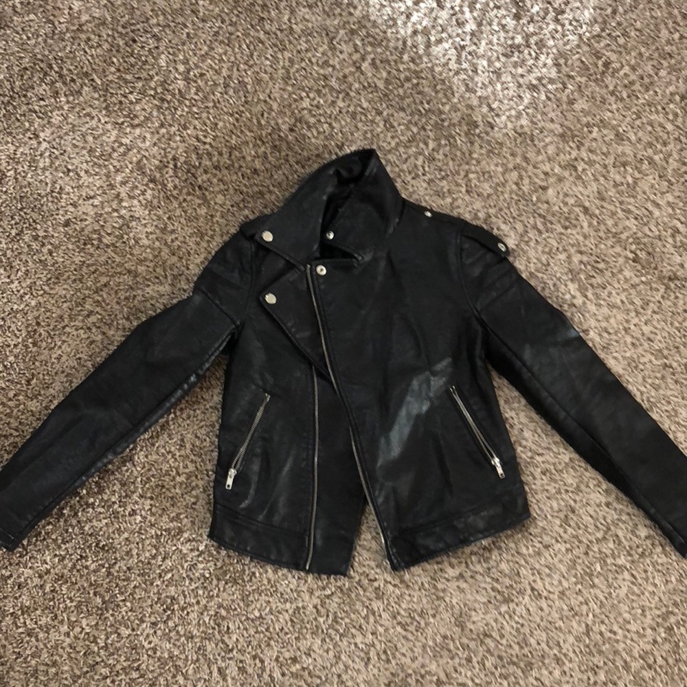 Black Faux Leather Jacket
